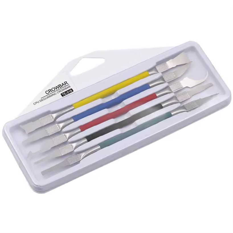 Espátulas Para Desmontaje De CPU, Chip ic , Quita Pegamento, Ultra Finas Kit De 5 Piezas