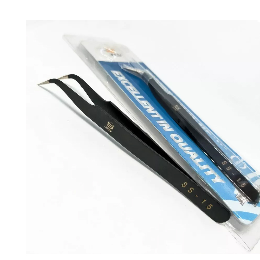 Pinza De Punta Curva Antiestática, Para Joyería O Electrónica Sunshine SS-15