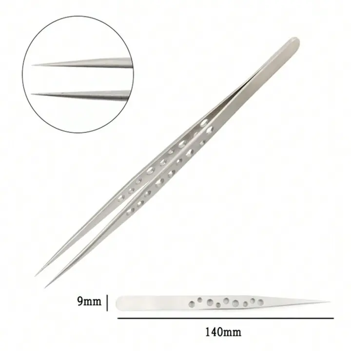 Pinza Antiestática Recta De Alta Precisión De Acero Inoxidable Para Celulares, Electrónica, Mechanic SAK-11