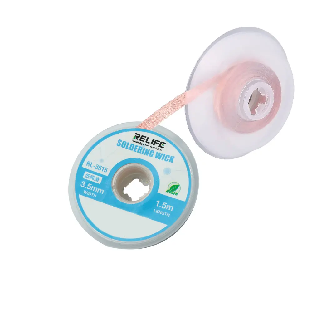 Malla Para Desoldar O Retirar Excesos De Soldadura 3.5mm De 1.5m Relife