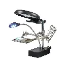 Kit Para Soldar Con Lupa Luz Led Porta Cautin Y Tercera Mano