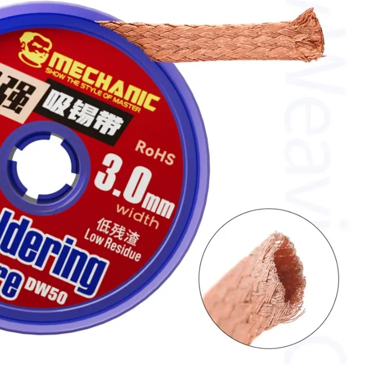 Malla Desoldadora 99%cobre 3.0mm X1.5m Alta Calidad Mechanic