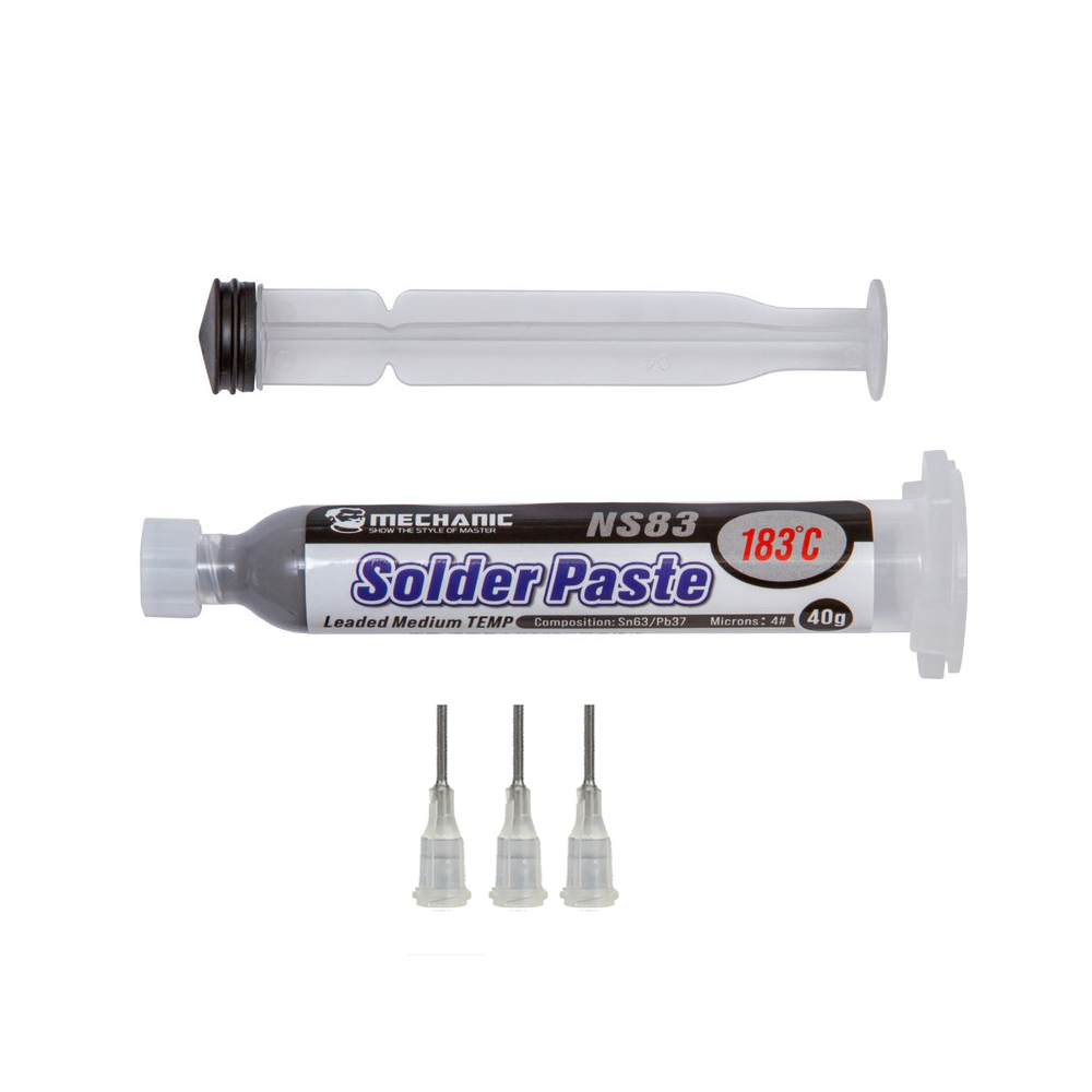 Pasta De Soldadura En Jeringa 183°, 40g Para Soldadura Mechanic NS83