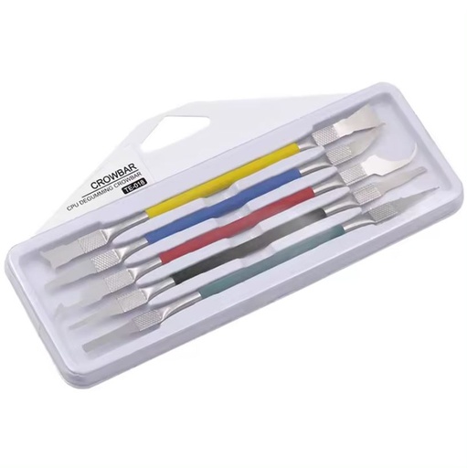 [BT.RZ0333] Espátulas Para Desmontaje De CPU, Chip ic , Quita Pegamento, Ultra Finas Kit De 5 Piezas