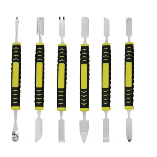 [RZ1329] Kit De 6 Espátulas Para Desmontaje de Carcasa, Tapas, Pantallas De Celulares, Tabletas o Laptop
