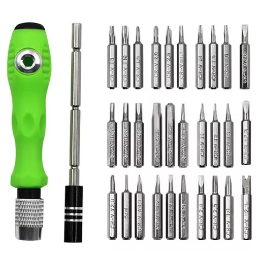 [RZ0084] Kit De Desarmadores De Precisión Magnéticos Para Reparación De Celulares, Cámara, Tableta, PC, 32 En 1