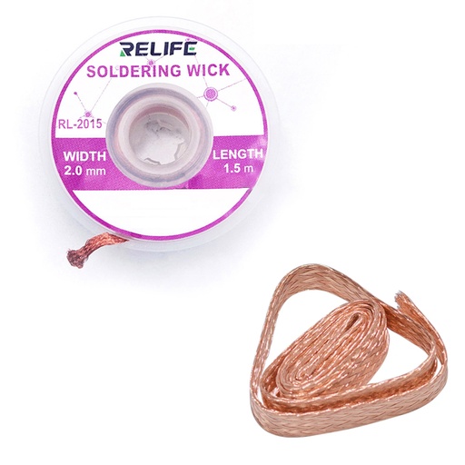 [H93] Malla Para Desoldar O Retirar Excesos De Soldadura 2.0mm De 1.5m Relife