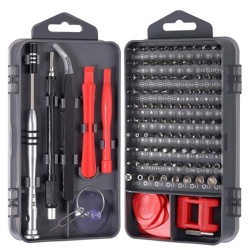 [TE-8015] Kit De Desarmadores Y Accesorios Para Celulares, Tablet, Computadora o  Electrónica, Kit En Estuche 115 En 1