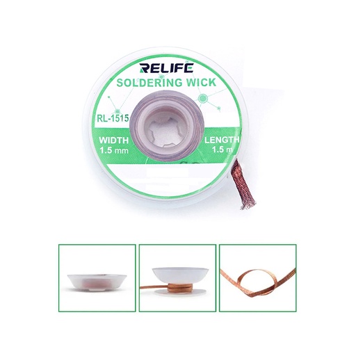 [H92] Malla Para Desoldar O Retirar Excesos De Soldadura 1.5mm De 1.5m Relife