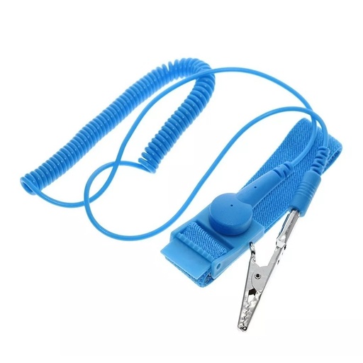 [HC-20KS] Pulsera Antiestática Con Correa Ajustable Y Caimán En Punta Para Trabajos De Electrónica