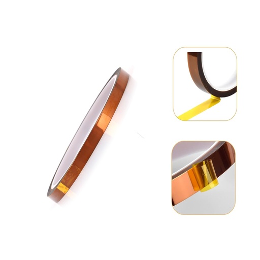 [BT.RZ1516C] Cinta Kapton Adhesiva De Aislamiento Térmico, Resistente A Altas Temperaturas, 8mm X 33m