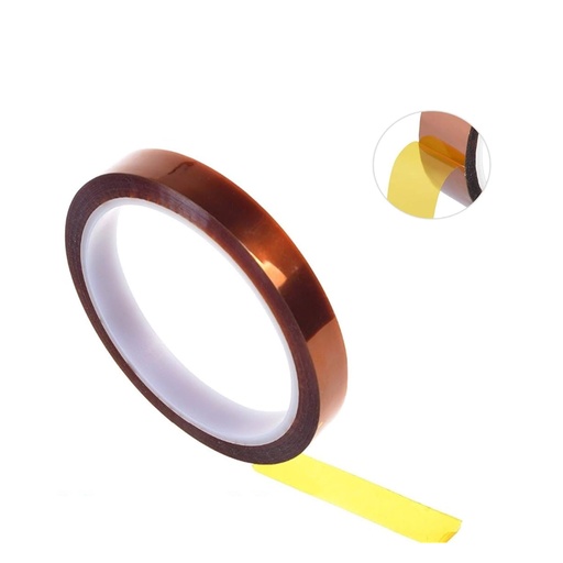 [RZ1516E] Cinta Kapton Adhesiva De Aislamiento Térmico, Resistente A Altas Temperaturas 12mm X 33m