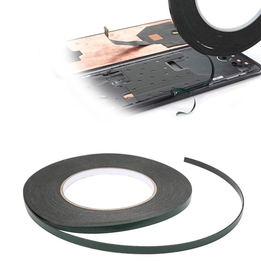 [JD13] Cinta Doble Cara Negra De Espuma Para Pegar Tapa Trasera De Celulares 3mm X 10m 