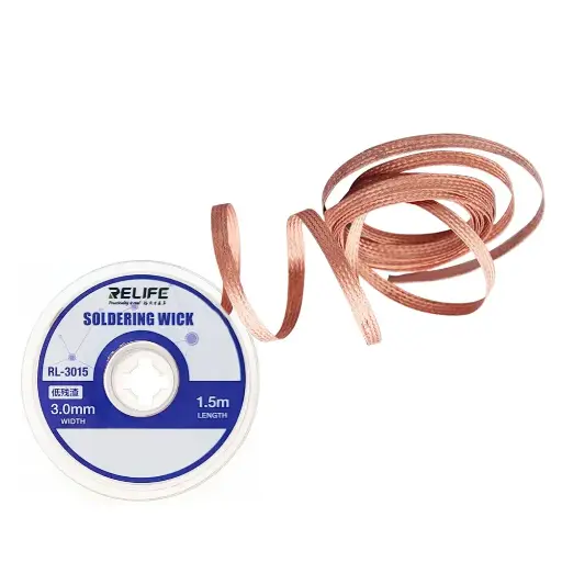 [H95] Malla Para Desoldar O Retirar Excesos De Soldadura 3.0mm X 1.5m Relife RL-3015