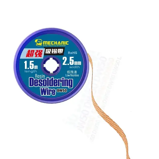 [DW50-04] Malla Desoldadora 99%cobre 2.5mm X1.5m Alta Calidad Mechanic