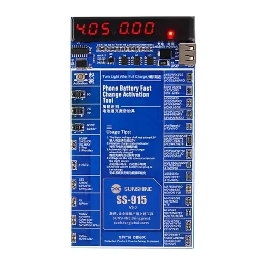 [SS-915] Tablero Activador De Baterías Para iPhone Y Android V9.0 Sunshine SS-915