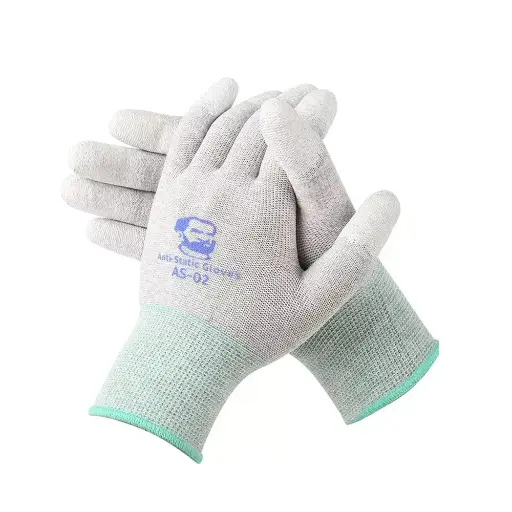 [AS02-M] Guantes Antiestáticos De Seguridad Para Reparación De Electrónica O Celulares (Mediana)