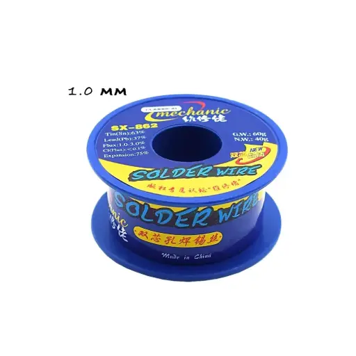 [SX-862 (1.0mm)] Rollo De Soldadura Con Núcleo De Colofonia 1.0mm 60g Mechanic
