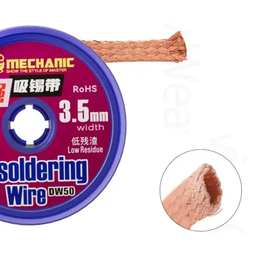 [DW50-06] Malla Desoldadora 99%cobre 3.5mm X1.5m Alta Calidad Mechanic