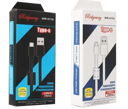 [WIR-H13A] Cable Tipo C De 2 Metros Para Carga Y Datos 