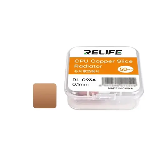 [RL-093A] Hojas De Cobre Disipador De Calor, 0.1mm 50pz Relife RL-093A