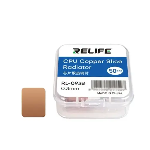 [RL-093B] Hojas De Cobre Disipador De Calor, 0.3mm 50pz Relife RL-093B