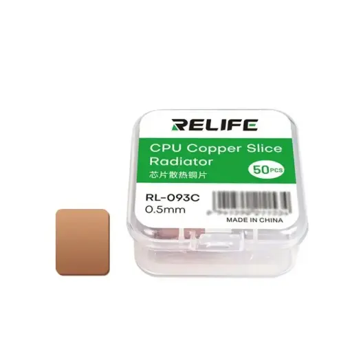 [RL-093C] Hojas De Cobre Disipador De Calor, 0.5mm 50pz Relife RL-093C