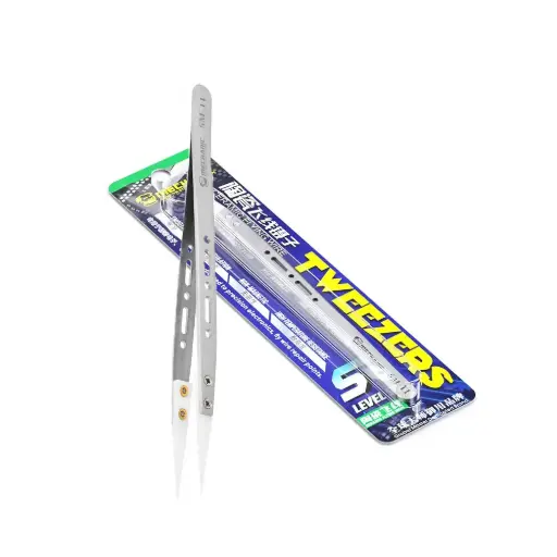 [SM-11] Pinza Recta De Alta Precisión, Con Punta De Cerámica Para Trabajos De Electronica.