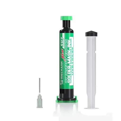 [SU7-V] Mascara UV Verde En Jeringa De 10cc Mechanic SU7-V