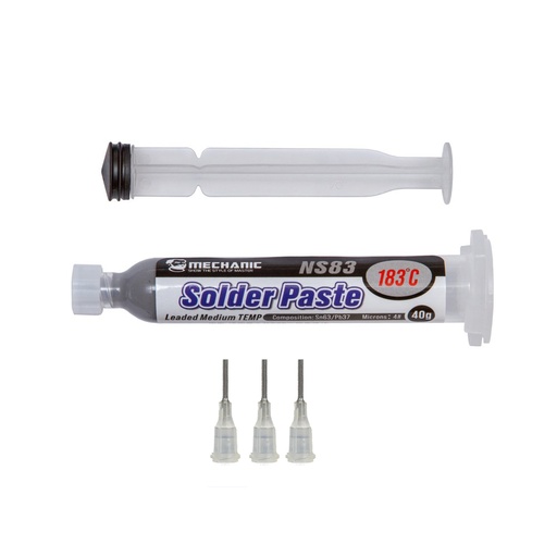[NS83] Pasta De Soldadura En Jeringa 183°, 40g Para Soldadura Mechanic NS83