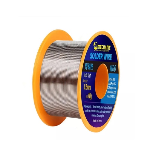 [M60-05] Rollo De Alambre De Soldadura De Estaño 40G/0.5mm Mechanic M60-05