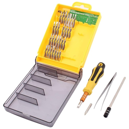 [TE-6032BC+] Kit De Desarmadores En Estuche Para Celulares Con Puntas Intercambiables 32 En 1
